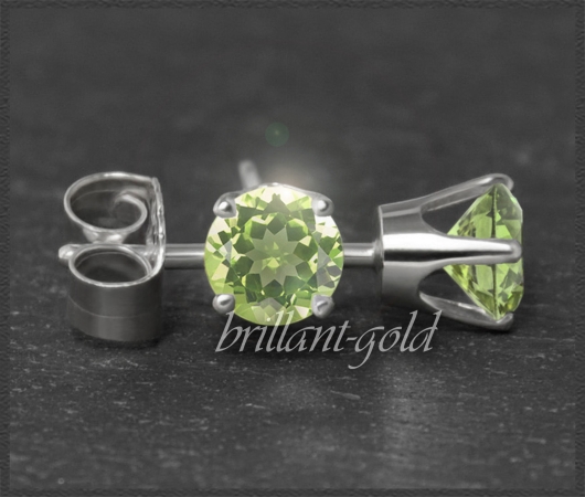 Ohrstecker 585 Gold Peridot grün 4,5,6,7mm